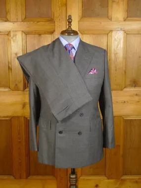 23/0825 immaculate 2009 henry rose savile row bespoke grey check 3-piece loro piana cashmere & silk suit 40-41 short to regular